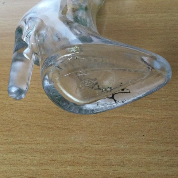 Hand painted glass leg shaped high heel boot bottle with stopper home decoration - Picture 7 of 7